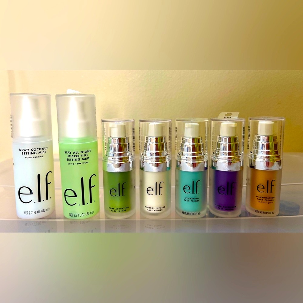 HUGE SALE!! 5 e.l.f Face Primers and 2 Setting Sprays ALL FOR $30!!!😱🔥🛍️